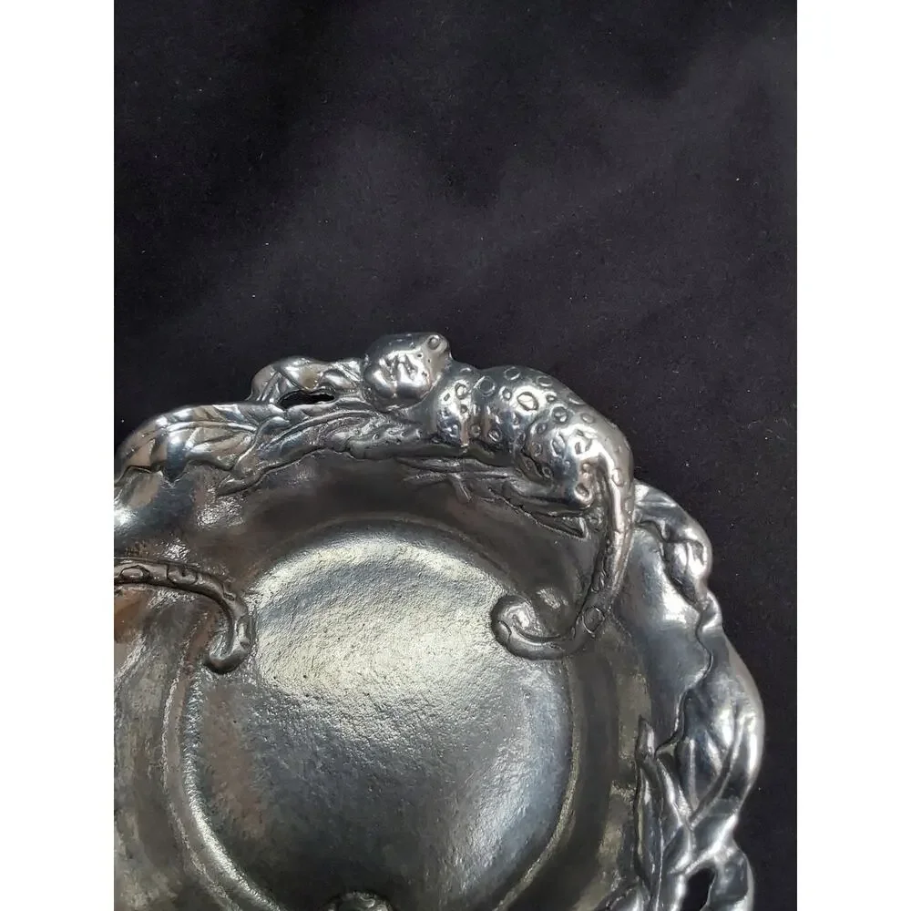1998 Arthur Court Leopard Cheetah Wine Bottle Coaster Aluminum